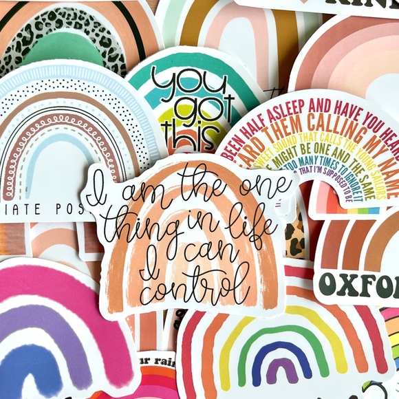 Pack of 51 Cute Boho Rainbow Aesthetic Vsco Stickers - Picture 5 of 8